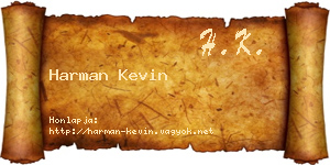 Harman Kevin névjegykártya
